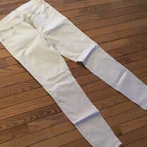 Loft mid rise white skinny jeans